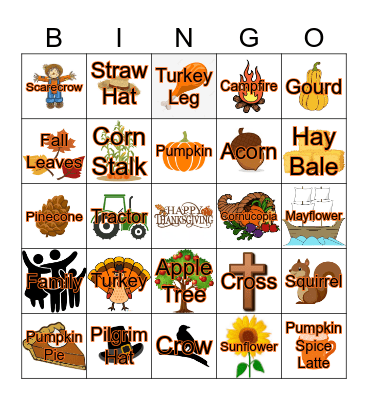Thanksgiving Bingo Card