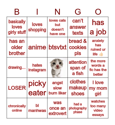 ED Bingo Card