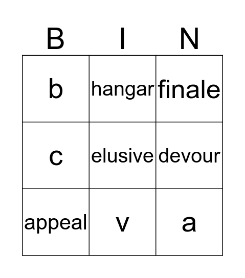 v6 Bingo Card