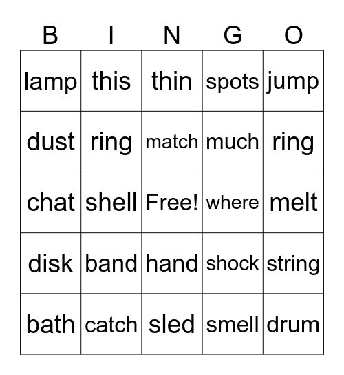 ELD Bingo Card