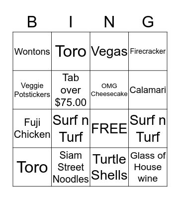 Wednesday Morning BINGO winner $5.00 Bingo Card