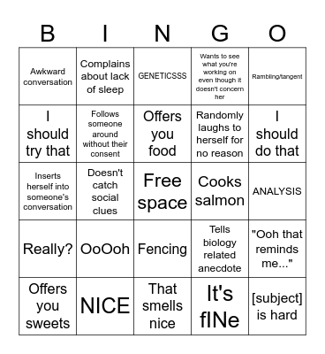 Bingus Bingo Card