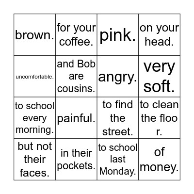 a/o/u/ Discrimination Bingo Card