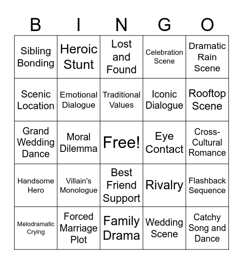 RRR bingo Card