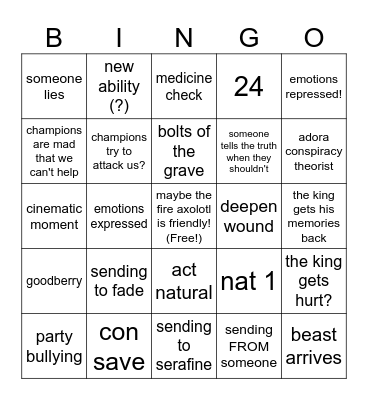 the gang inconveniences some pseudodivinities (btv) Bingo Card