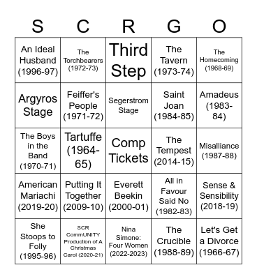 THE ERAS HOLIDAY PARTY Bingo Card