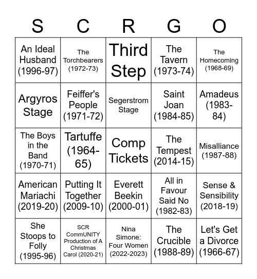 THE ERAS HOLIDAY PARTY Bingo Card