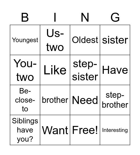 11/7 Bingo Card