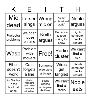 JTV/Tech Crew Bingo Card