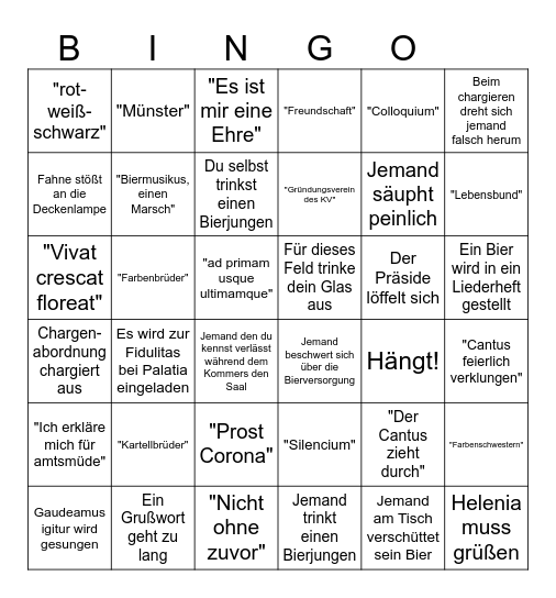 Schloko-Bingo Card