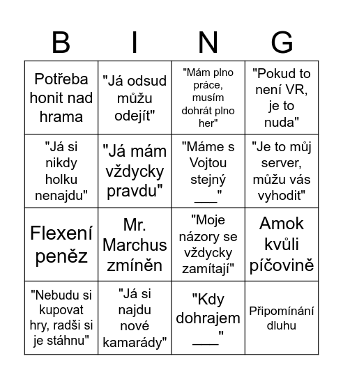 Anti Bingo Card