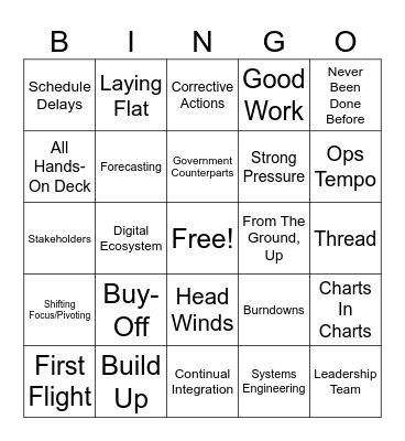 NG Town Hall BINGO Card