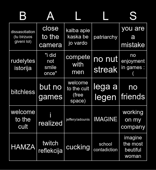 Azuolinis BBBINGO Card
