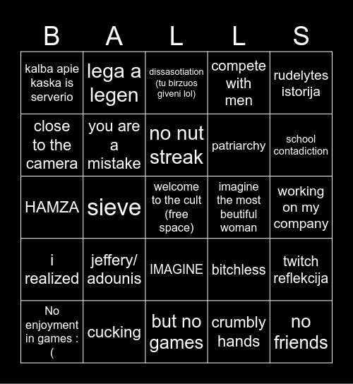 Azuolinis BBBINGO Card