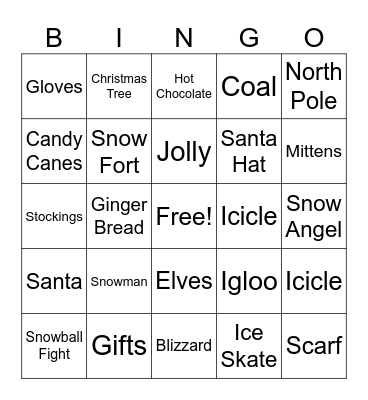 Winter Bingo Card