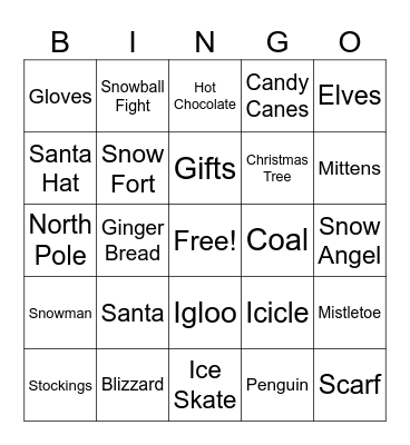 Winter Bingo Card