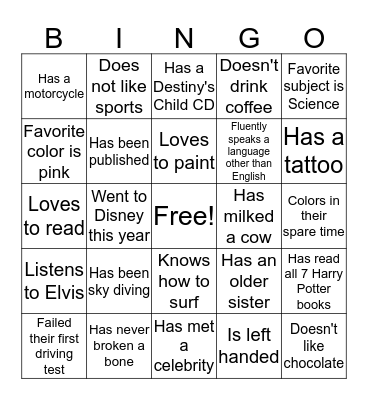 Better Together Bingo Card