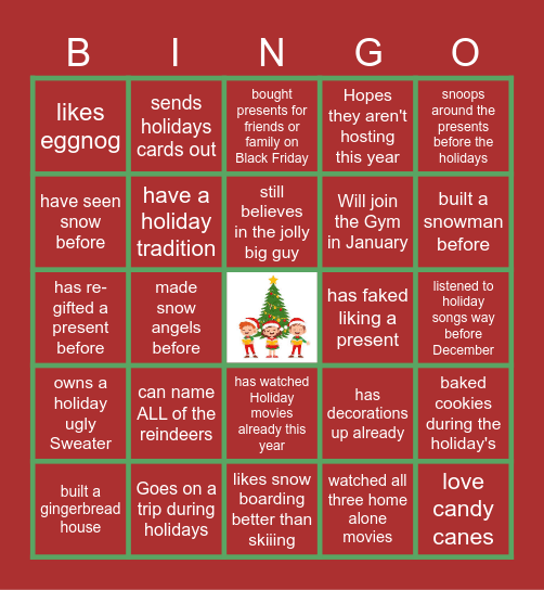 DS&I Holiday Bingo Card