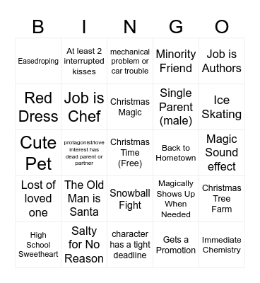 Hallmark Bingo Card