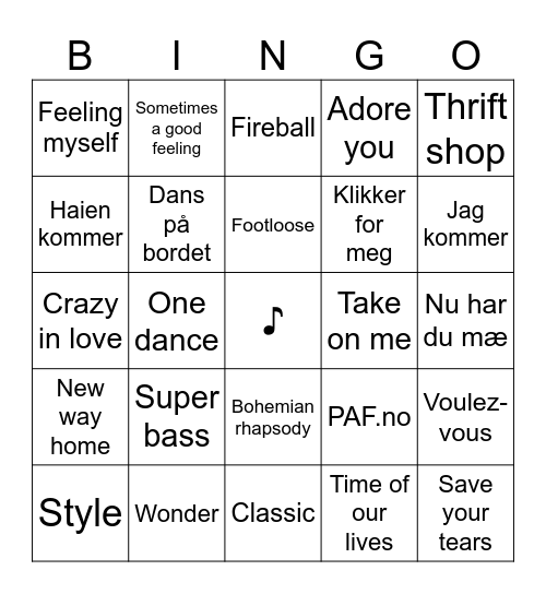 NYTTÅRSAFTEN✨❤ Bingo Card
