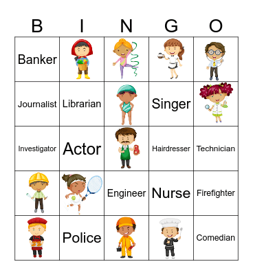 Occupation Bingo Card