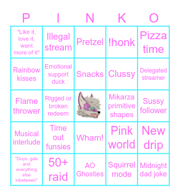 FoxxyBoingo Bingo Card