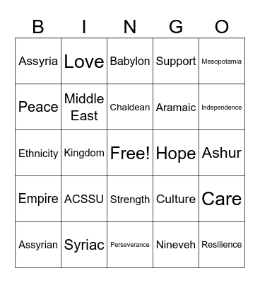 BINGO Card