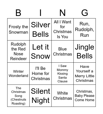 Christmas BINGO! Bingo Card