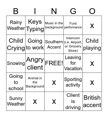 Active Listening Bingo Card