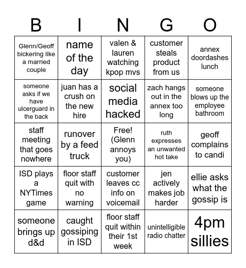 MARY'S 2023 BINGO Card