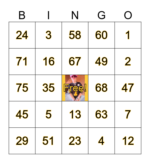 Alexis's Senior Send Off Bingo Card