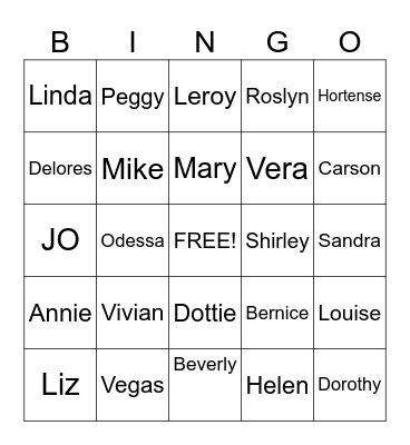 Faith SS Class Christmas 2023 Bingo Card