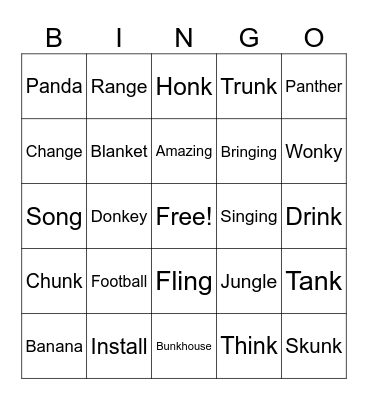 Glued Letter Sounds Bingo Card