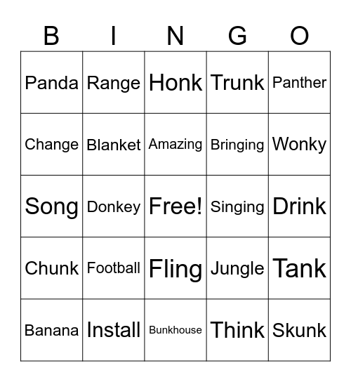 Glued Letter Sounds Bingo Card