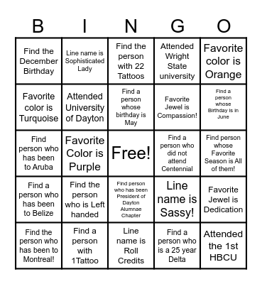 Crimson and Cream Bingo Card