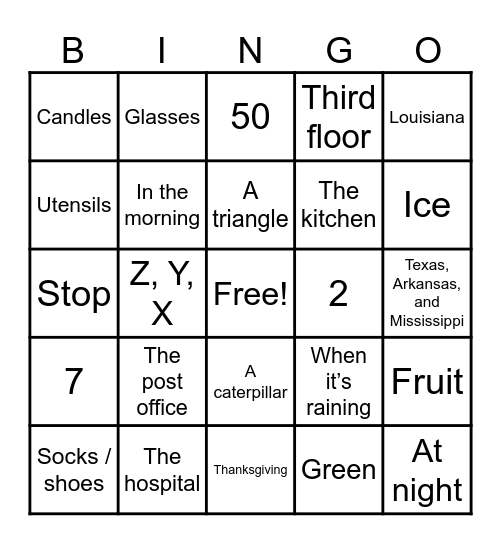 Cognition BINGO! Bingo Card