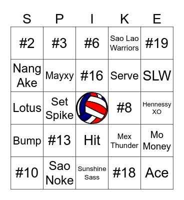 Sao Lao Warriors Bingo Card