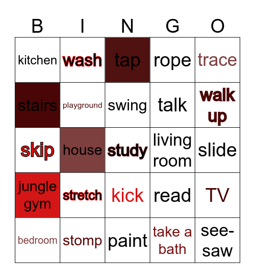 Open Class Bingo Card