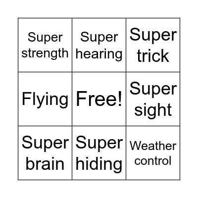 My super pet Bingo Card