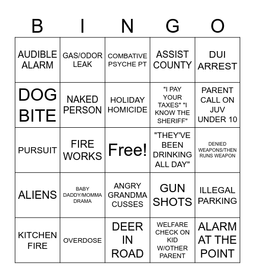 DPD BINGO Card