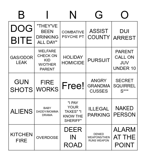 DPD BINGO Card