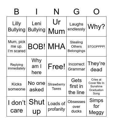 Ebongknee Bingo Card