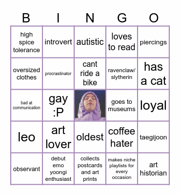 starrybbyoongs bingo Card