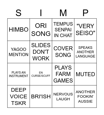 DEBUT BINGO Card