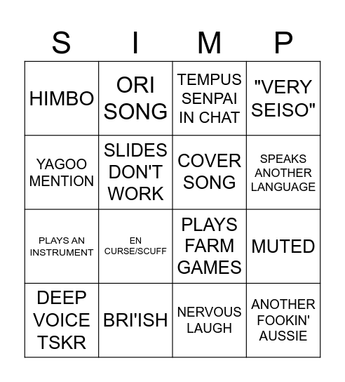 DEBUT BINGO Card