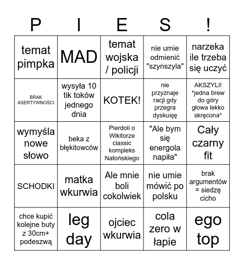 MILENA BINGO Card