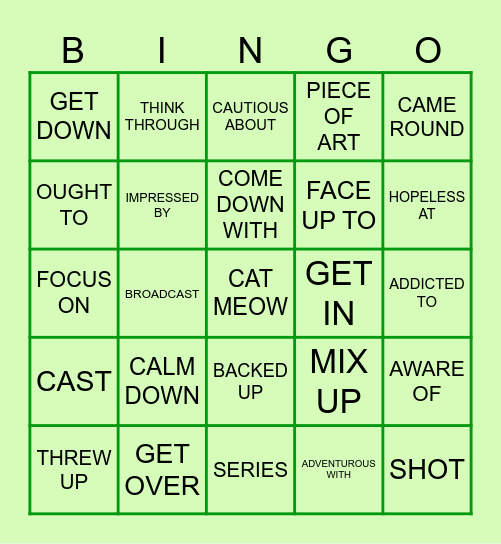 CUTIE BINGO <3 Bingo Card