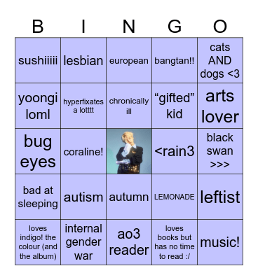 starryeyesgguk Bingo Card