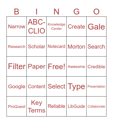 Dr. T Bingo Card