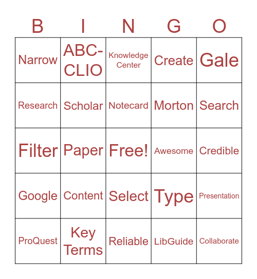 Dr. T Bingo Card